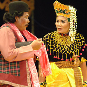 2 people in costume perform 
