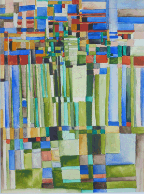 abstract color blocking pastel