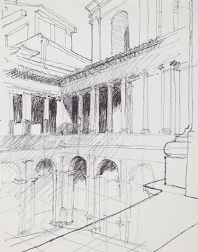sketch of columns