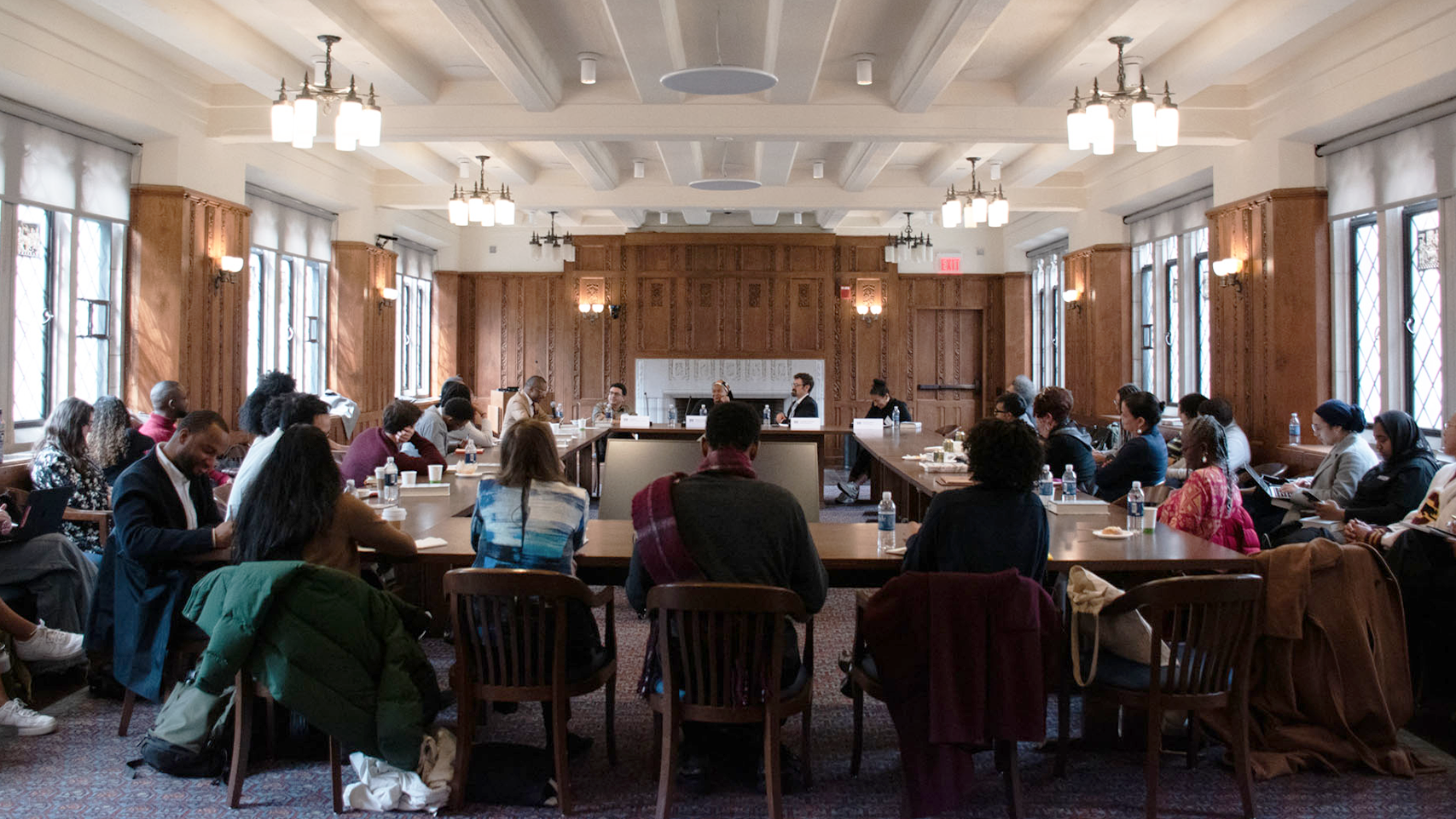 Full seminar room during a WHC program.