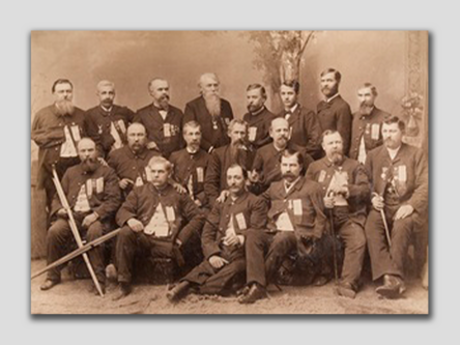 Photograph of disabled Union veterans of the American Civil War.
